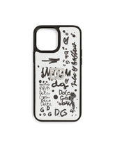 Logo-print calfskin iPhone 13 Pro Max cover - | Dolce & Gabbana