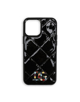 Patent leather iPhone 13 cover with rhinestone-detailed DG logo - | Dolce & Gabbana