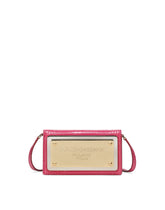 Phone bag with branded maxi-plate - | Dolce & Gabbana