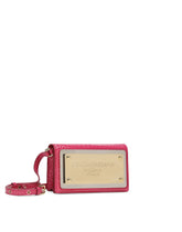 Phone bag with branded maxi-plate - | Dolce & Gabbana