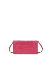 Phone bag with branded maxi-plate - | Dolce & Gabbana