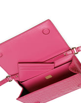 Phone bag with branded maxi-plate - | Dolce & Gabbana