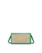 Phone bag with branded maxi-plate - | Dolce & Gabbana