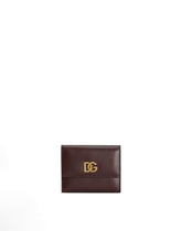 Calf leather wallet with DG logo - | Dolce & Gabbana