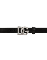 Calfskin choker with DG logo - | Dolce & Gabbana