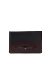 Flat clutch Monreale in bicolour calf leather with heat-pressed logo - | Dolce & Gabbana