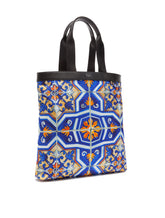 NYLON SICILIA DNA SHOPPER WITH MAJOLICA PRINT - | Dolce & Gabbana