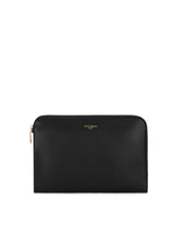 Calfskin Monreale clutch with logo - | Dolce & Gabbana