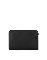 Calfskin Monreale clutch with logo - | Dolce & Gabbana