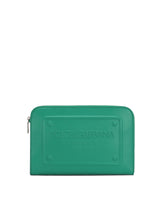 Small calfskin pouch with raised logo - | Dolce & Gabbana