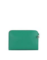 Small calfskin pouch with raised logo - | Dolce & Gabbana