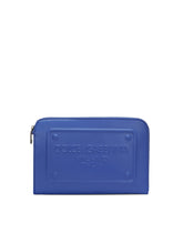 Small calfskin pouch with raised logo - | Dolce & Gabbana