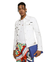 Small calfskin pouch with raised logo - | Dolce & Gabbana