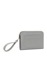 Small calfskin pouch with raised logo - | Dolce & Gabbana