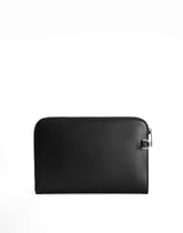Small calfskin pouch with raised logo - | Dolce & Gabbana