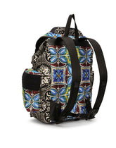 NYLON BACKPACK WITH MAIOLICA PRINT - | Dolce & Gabbana