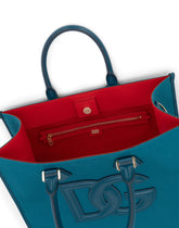 Canvas shopper with calfskin nappa details - | Dolce & Gabbana