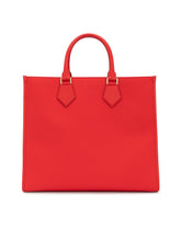 Canvas shopper with calfskin nappa details - | Dolce & Gabbana