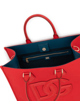 Canvas shopper with calfskin nappa details - | Dolce & Gabbana