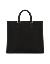 Large nylon shopper with rubberized logo - | Dolce & Gabbana