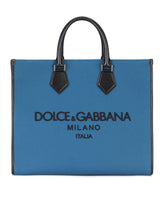 Large canvas shopper with logo - | Dolce & Gabbana