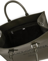 Large calfskin shopper with logo - | Dolce & Gabbana