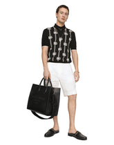 Large calfskin shopper with logo - | Dolce & Gabbana