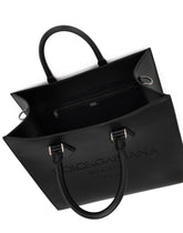 Large calfskin shopper with logo - | Dolce & Gabbana