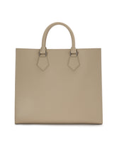Large calfskin shopper with logo - | Dolce & Gabbana