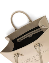 Large calfskin shopper with logo - | Dolce & Gabbana