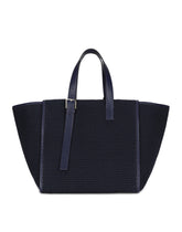 Woven cotton rope shopper with logo embroidery - | Dolce & Gabbana