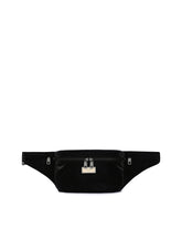 Nero Sicilia dna nylon belt bag with branded tag - | Dolce & Gabbana