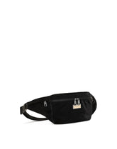 Nero Sicilia dna nylon belt bag with branded tag - | Dolce & Gabbana