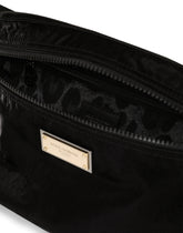 Nero Sicilia dna nylon belt bag with branded tag - | Dolce & Gabbana