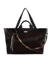 Nero Sicilia dna nylon travel bag with branded tag - | Dolce & Gabbana