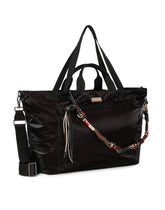 Nero Sicilia dna nylon travel bag with branded tag - | Dolce & Gabbana
