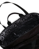 Nero Sicilia dna nylon travel bag with branded tag - | Dolce & Gabbana