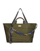 Nero Sicilia dna nylon travel bag with branded tag - | Dolce & Gabbana