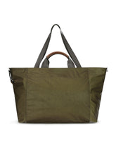 Nero Sicilia dna nylon travel bag with branded tag - | Dolce & Gabbana