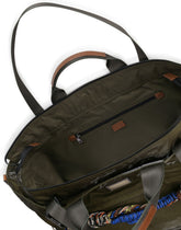 Nero Sicilia dna nylon travel bag with branded tag - | Dolce & Gabbana