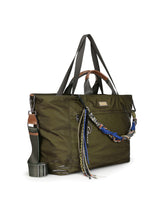 Nero Sicilia dna nylon travel bag with branded tag - | Dolce & Gabbana