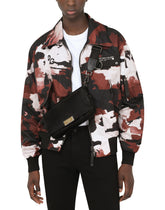 Nero Sicilia dna nylon crossbody bag with branded tag - | Dolce & Gabbana