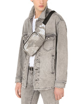 Camouflage-print nylon belt bag with branded tag - | Dolce & Gabbana