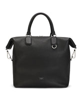Palermo shopper in hammered calfskin with branded plate - | Dolce & Gabbana