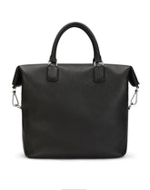 Palermo shopper in hammered calfskin with branded plate - | Dolce & Gabbana