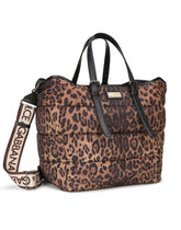 Leopard-print Sicily shopper in quilted nylon - | Dolce & Gabbana