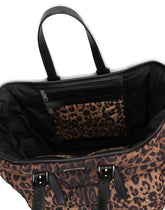 Leopard-print Sicily shopper in quilted nylon - | Dolce & Gabbana