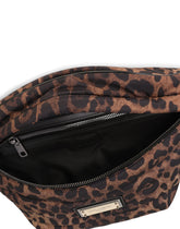 Leopard-print Sicily belt bag in quilted nylon - | Dolce & Gabbana