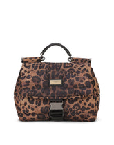 Leopard-print Sicily crossbody bag in quilted nylon - | Dolce & Gabbana