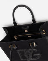 Canvas shopper with calfskin nappa details - | Dolce & Gabbana